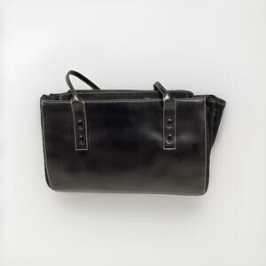 Vintage Mangiameli Black Leather Purse
